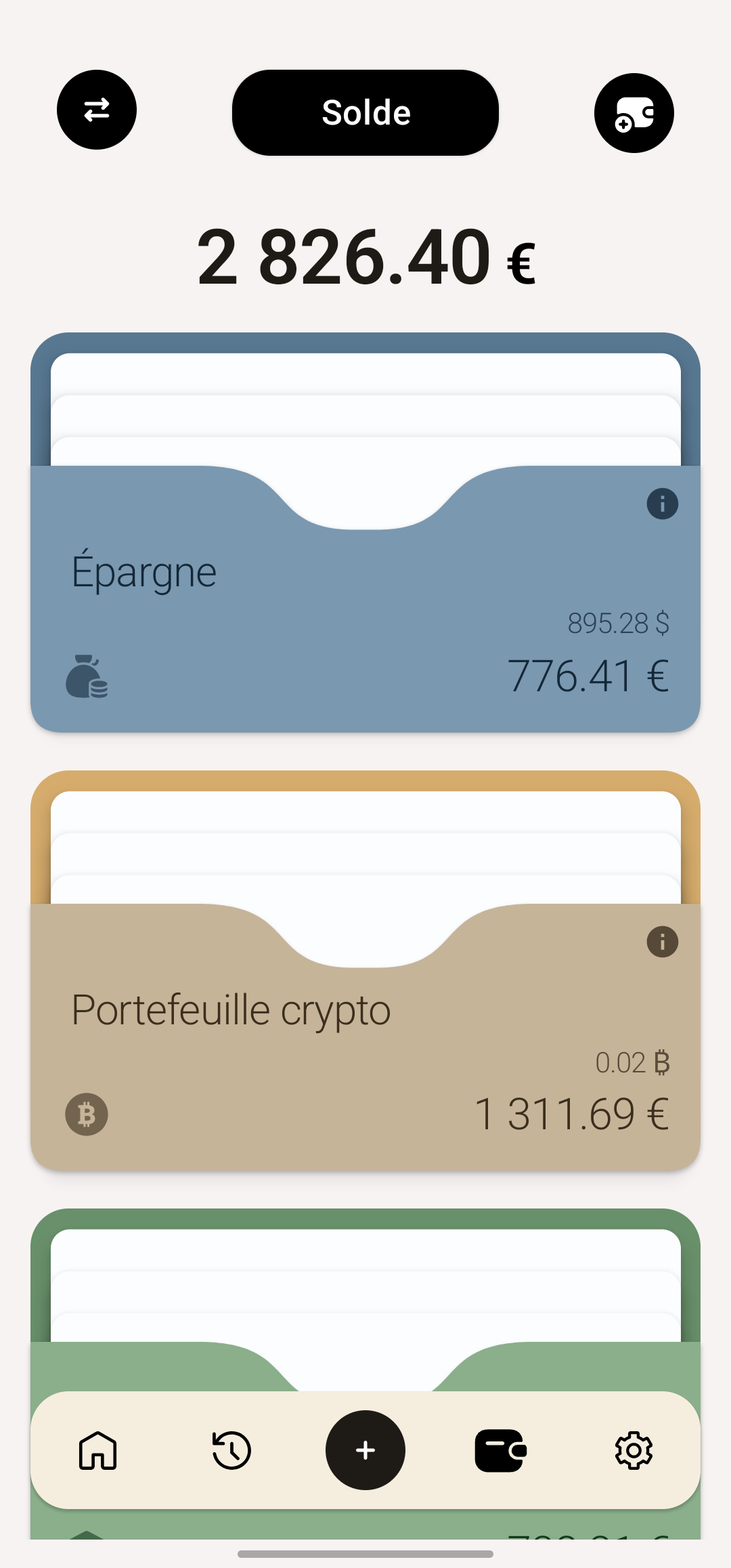 Ajout d’une dépense avec la calculatrice intégrée et la conversion de devise