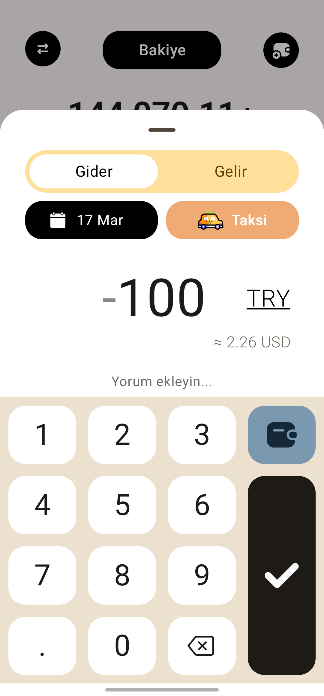 Kategoriye göre geçmiş ve bir kaydın ayrıntıları